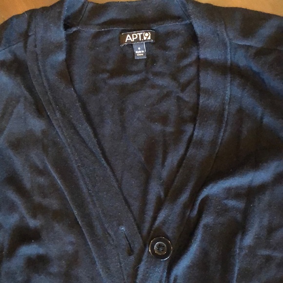 Black Tunic Length Cardigan - Picture 2 of 2